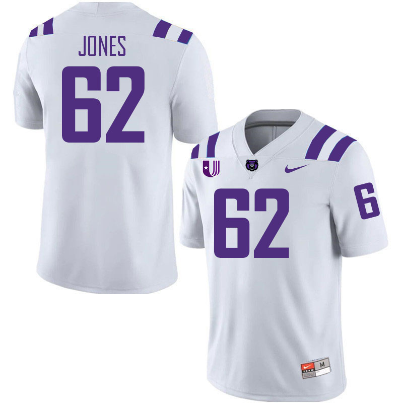 Central Arkansas Bears #62 Caleb Jones College Football Jerseys,Uniforms Stitched-White